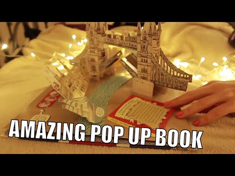 ASMR CLOSE UP WHISPERS: READING POP UP BOOK. TAPPING, CRINKLES AND TINGLES.