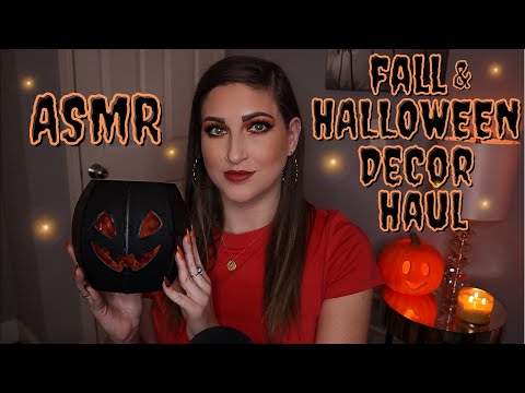 ASMR | Fall/Halloween Decor Haul | Target, Hobby Lobby, & At Home 🧡