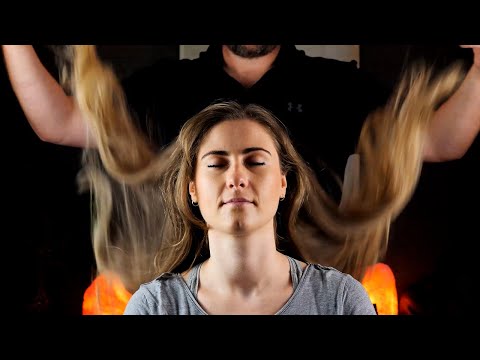 Real Relaxing ASMR Massage Treatment 💆 Light Tough, Tracing, Tingle Tools, Hair Pulling/Brushing