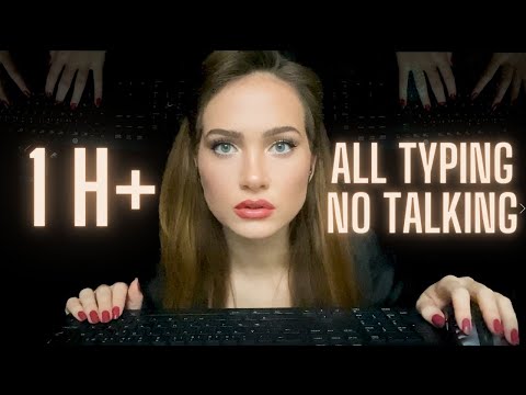 ASMR | 1+ Hours long Keyboard Typing Tapping ⌨️NO Talking ! For Studying /Study Work and Relaxation