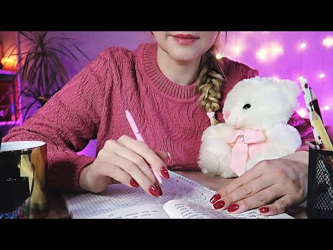 ASMR Studying Together (Flipping pages, Inaudible Whisper, Pen Writing) ✍️