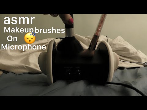 asmr makeup brushes on mic 3dio 😴(Personal Attention)
