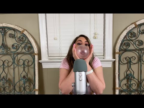 ASMR Bubble Yum Bubble Gum Chewing| Bubble Popping | Whispering