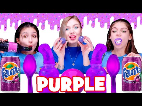 ASMR One Color Purple Candy Party 디저트 먹방