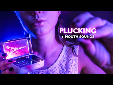 ASMR PLUCKING NEGATIVE ENERGY, HAND MOVEMENTS AND  MOUTH SOUNDS, PERSONAL ATTENTION, CAMERA TOUCHING