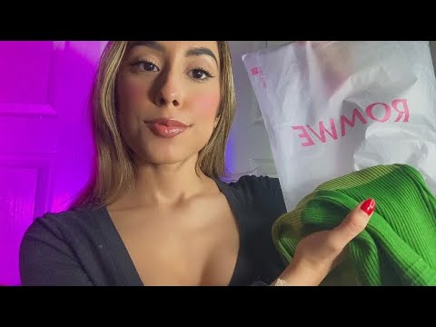 ASMR Clothing Haul Try On & Other Things (ROMWE)