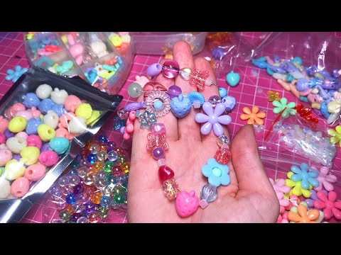 ASMR Making a Beaded Necklace (Whispered)