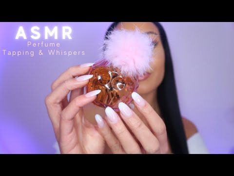 ASMR Tapping Tingles & Clicky Whispers ☁️💜Perfumes & Body Mists