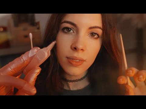 ASMR Ear Cleaning, Scalp Check & Massage (In The Dark During A Storm)