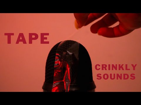 ASMR | Sticking and Peeling Tape on Mic (Crinkles) - No Talking