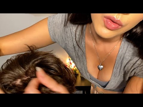 ASMR - MEN's Dreamy Scalp Massage and Hair Brushing Role Play