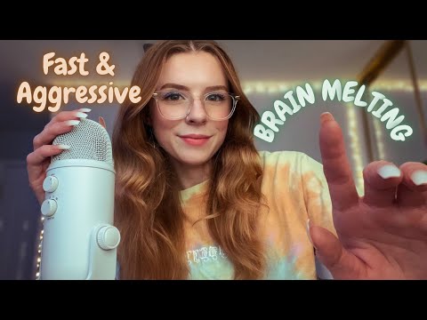 ASMR | FAST AND AGGRESSIVE TRIGGERS (peripherals, tapping, mouth sounds, hand movements)