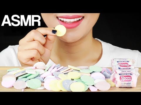 ASMR NECCO WAFERS CANDY *Crunchy&Chalky* Eating Sounds Mukbang No Talking
