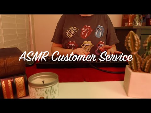 ASMR Customer Service Roleplay 📚Bookstore ☎️  Soft Spoken 👩‍💻 Keyboard Typing