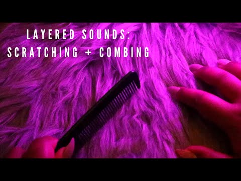 ASMR | Faux Fur Scratching and Combing with Layered Sounds - No Talking