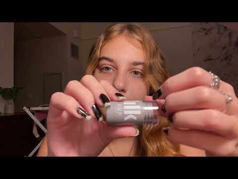 ASMR Makeup Triggers | Tapping, Lipgloss Sounds, Whispering