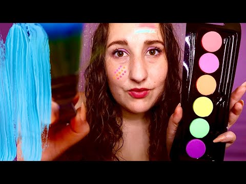 ASMR 🎨 ACTUALLY Painting Your Face 🖌Brush Sounds 💜 Personal Attention