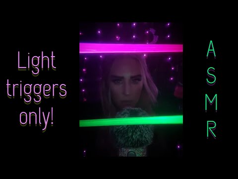 ASMR 💡 Light triggers (glow grass, led sabers scan, car ride, eye exam) for TINGLES  💖