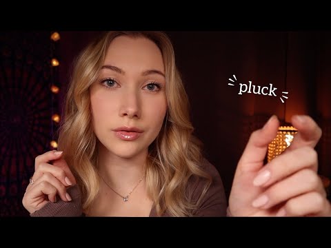 ASMR Removing Your Negative Energy (scratching, plucking, tongue clicking) ✨