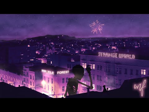 Somewhere City ASMR Ambience (strange night with distant fireworks that actually sound relaxing)