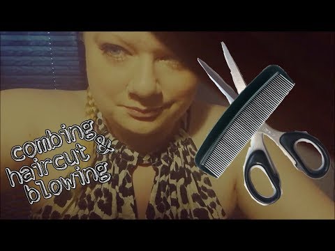 ASMR Haircut |Combing | Brushing | Scissor Sounds | Blowing | Hand movements [Lo-Fi] (No talking]