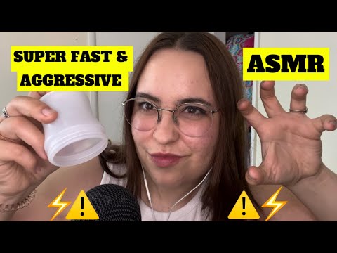 EXTREMELY FAST & AGGRESSIVE CHAOTIC ASMR FOR TINGLE IMMUNITY MIC SCRATCHING AND FISHBOWL NO TALKING