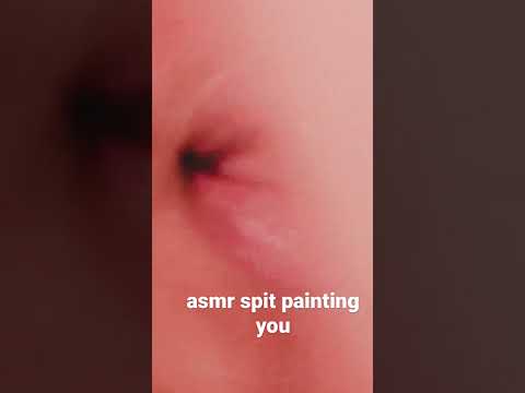 #asmr spit painting, lens licking + intense mouth sounds #asmrsounds #shorts