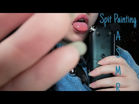 ASMR SPIT PAINTING 👅 + Tingly Mouth Sounds #асмр #asmr