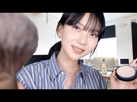 ASMR(Sub) Friend Does Your Makeup at University Club 🏫