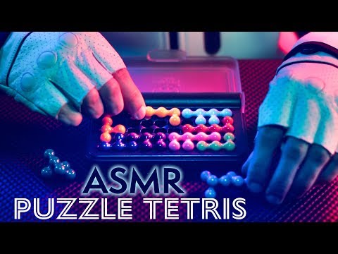 ASMR PUZZLE Solving 3D Tetris 😴NO TALKING / Clicky Plastic Sounds