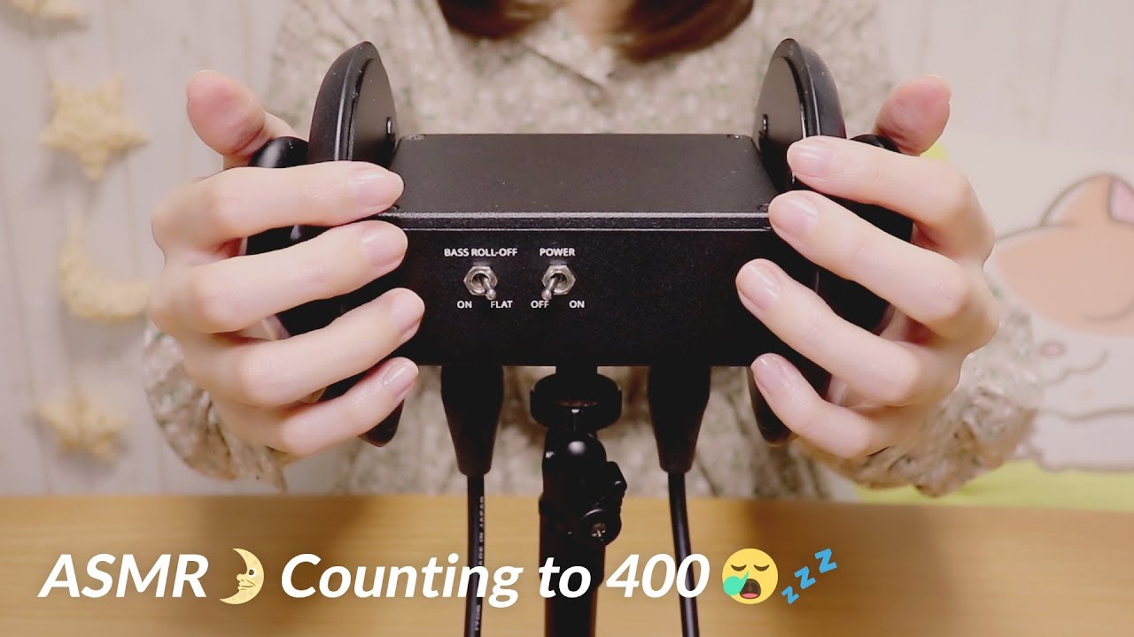 [Japanese ASMR] Counting to 400 / Ear Touching, Tapping / Whispering