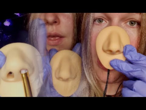 ASMR | Binaural Nose Mic👃Test, Nose Cleaning, Mouth Sounds, Nose Taps.