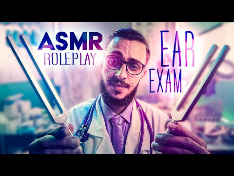 ASMR ROLEPLAY 👨🏻‍⚕️Ear Exam, Ear Cleaning & Hearing Tests 👂TUNING FORKS