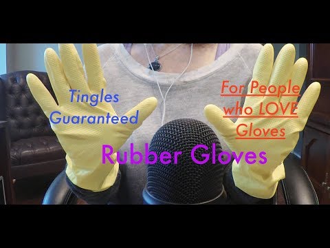 ASMR Yellow Rubber Gloves. Surprisingly Tingly.  With and Without Lotion.