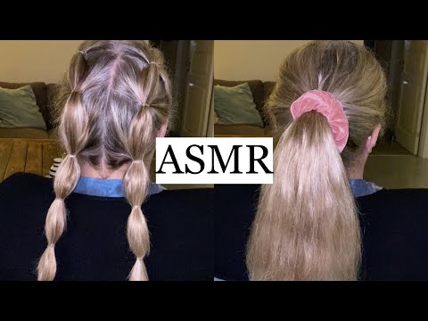 ASMR | Doing my mom's hair 💕 (random hairstyles, braiding, brushing/combing, hair play, no talking)
