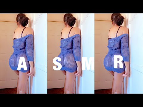 ASMR Mini Fishnet Dress Scratching W/ Waist & Hips measuring