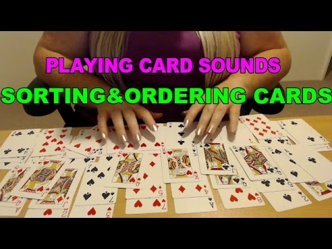 ASMR | Sounds of playing cards (Sorting,Tapping) - No talking