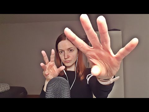 ASMR pure hand sounds and movements  - finger fluttering, mouth sounds, personal attention