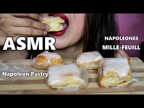 ASMR Custard Puff Pastry Napoleones Mukbang