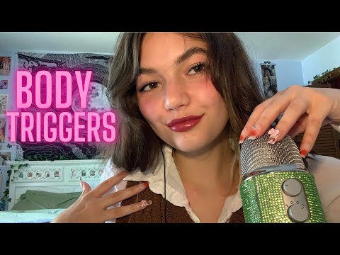 ASMR | Body Triggers (Fast & Aggressive) Intense Nail Sounds, Mouth Sounds, Hand Sounds, Rambles, ++