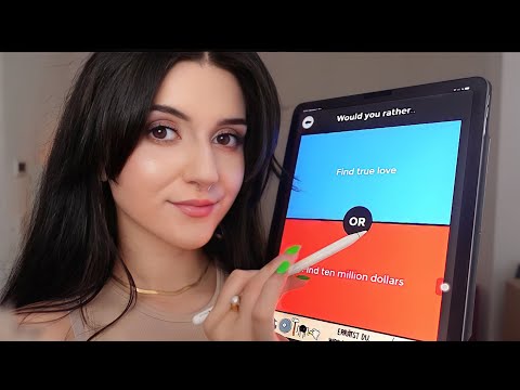 ASMR Playing Would You Rather on My iPad ~ Relaxing Tapping & Whispering pt.2