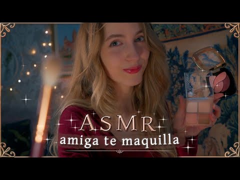 ASMR te MAQUILLO 💖 Relájate con tu AMIGA de la corte 🏰✨(layered sounds)