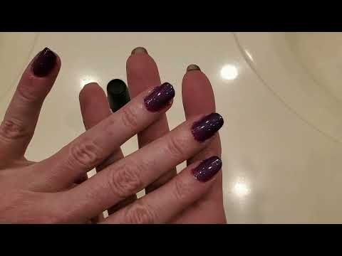 ASMR | Doing My Nails With A Glossy Glitter (Whisper)