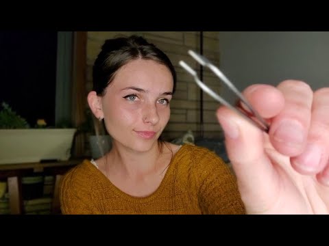 (ASMR) Doing Our Eyebrows Together [whispered] Plucking, Sipping Tea, Quiet Chat, Personal Attention