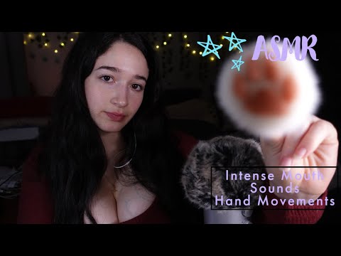 SLOW & GENTLE ASMR For Sleep & Relaxation | Intense Mouth Sounds, Hand Movements and Face Brushing