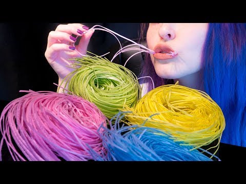 ASMR: EXTREME CRUNCH ~ Colorful Edible Grass | 4 Flavors 🌾~ Relaxing Eating Sounds [No Talking|V] 😻