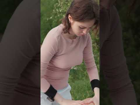 beautiful masseuse and asmr relaxing massage in nature girl Eveline
