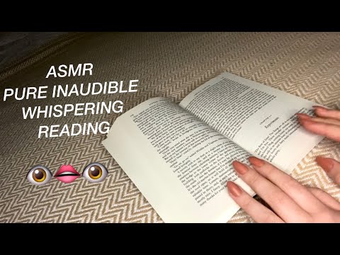 ASMR CLICKY INAUDIBLE WHISPERING READING | mouth sounds & page turning