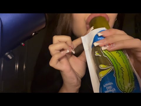 Asmr Tasting Dill Pickle