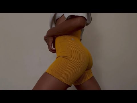Stretchy workout gym biker shorts try-on ASMR | Home Movies | Video Girl | Sunset Strip Doll USA